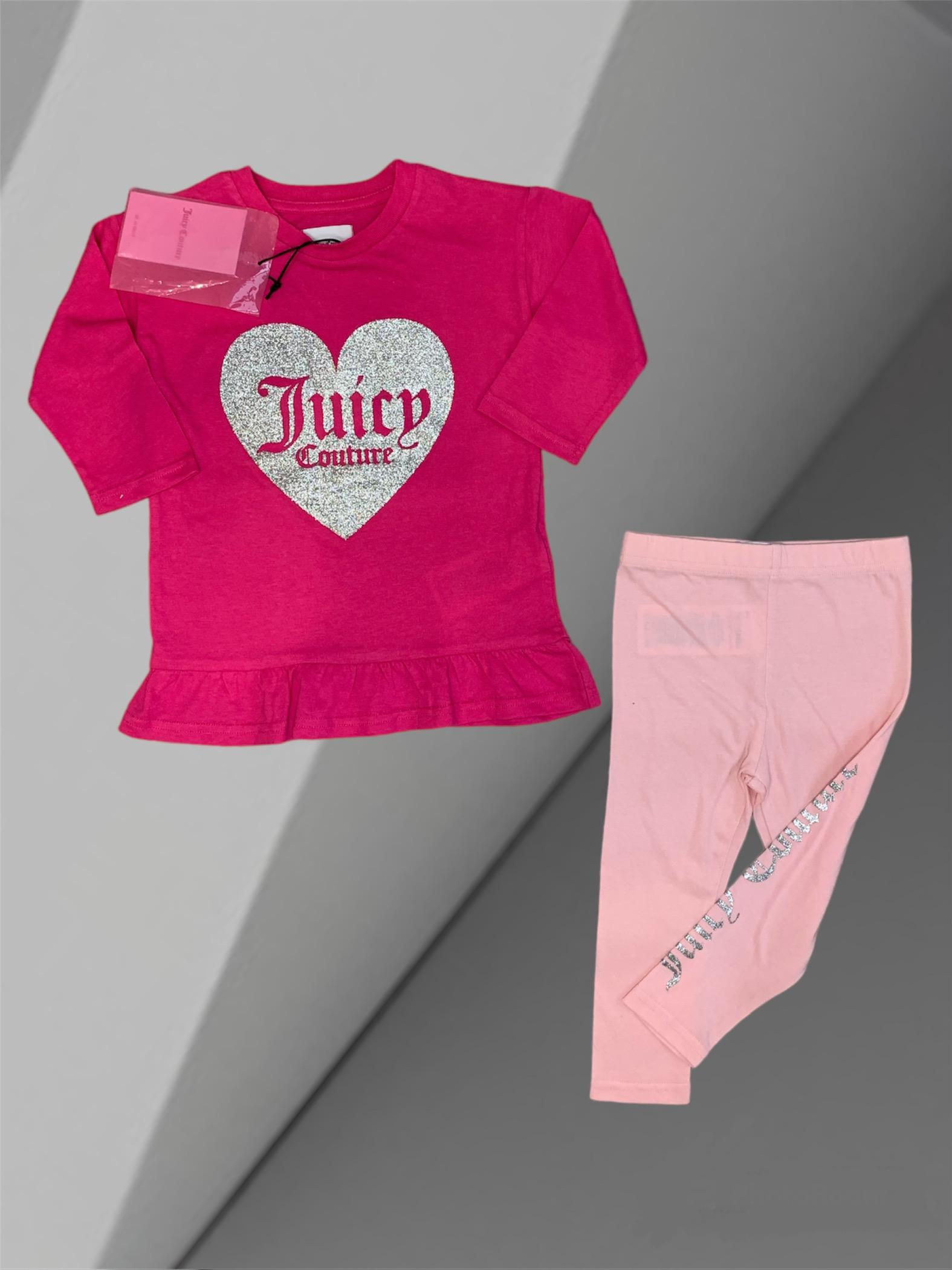 Костюмы детский Juicy Couture туника и лосины на 18 мес 86 см Розовый (0012672) - фото 6