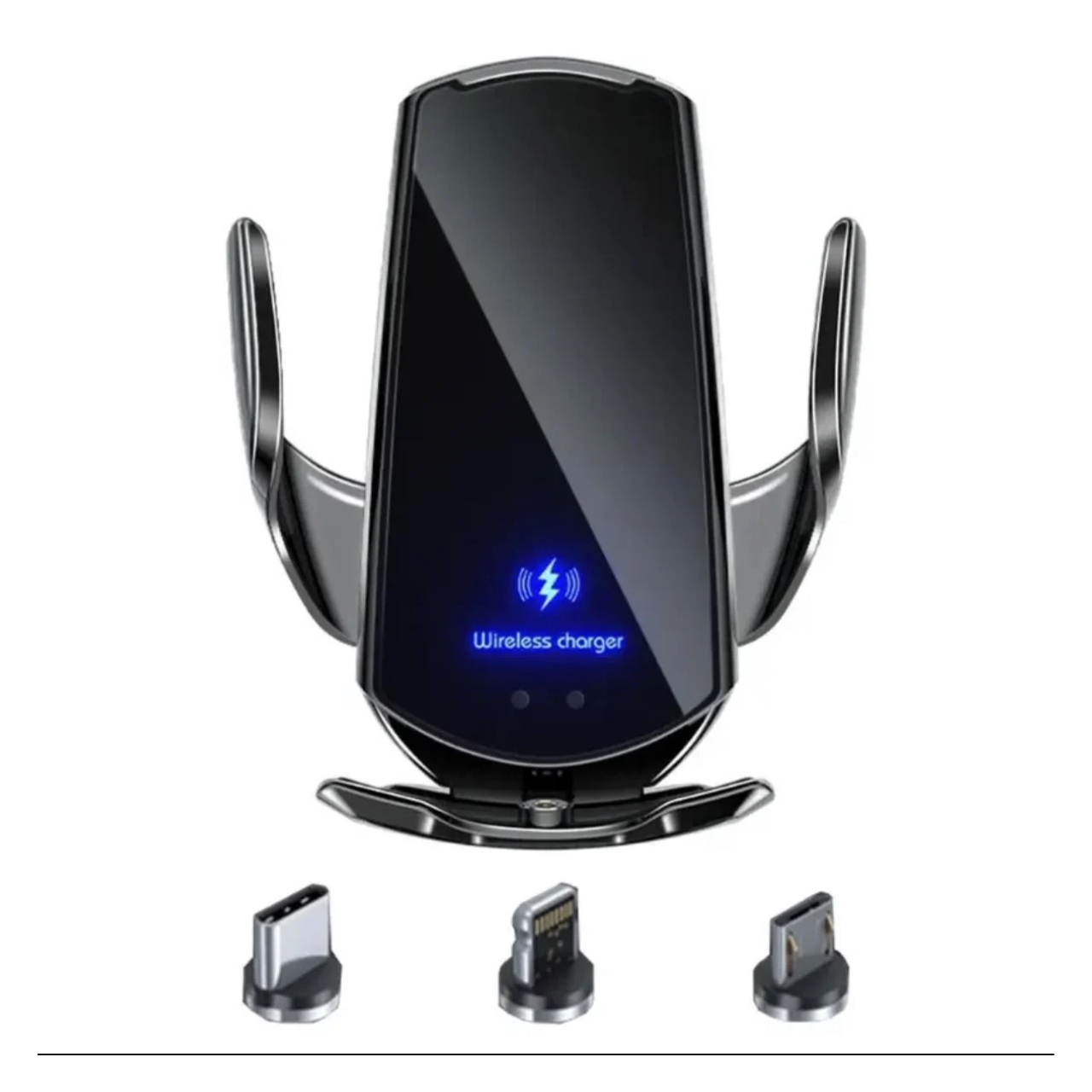 Тримач для смартфона Smart Sensor Q3 з бездротовою та магнітною зарядкою Чорний (7696) Тримач для смартфона Smart Sensor Q3 з бездротовою та магнітною зарядкою Чорний (7696)