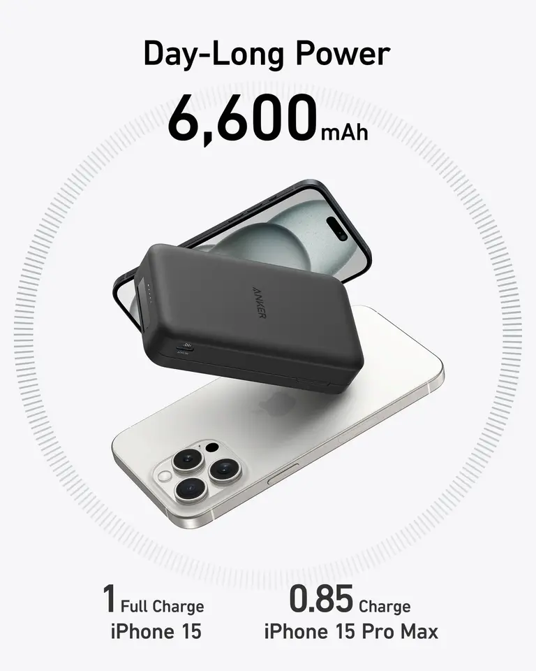 Повербанк Anker MagGo 6600 mAh для iPhone Black (2000151) - фото 8 Повербанк Anker MagGo 6600 mAh для iPhone Black (2000151) - фото 8