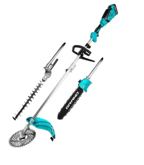 Триммер садовый аккумуляторный Grand АТГ-20 4в1 BRUSHLESS 2 аккумулятора 4 Ач тип М (GRATG2041)