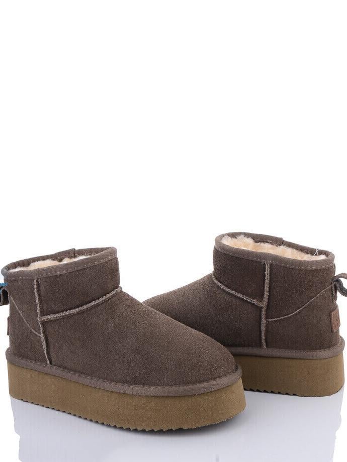 Угги замшевые на овчине ITTS AN801-12 р. 39 Кофейно-бежевый