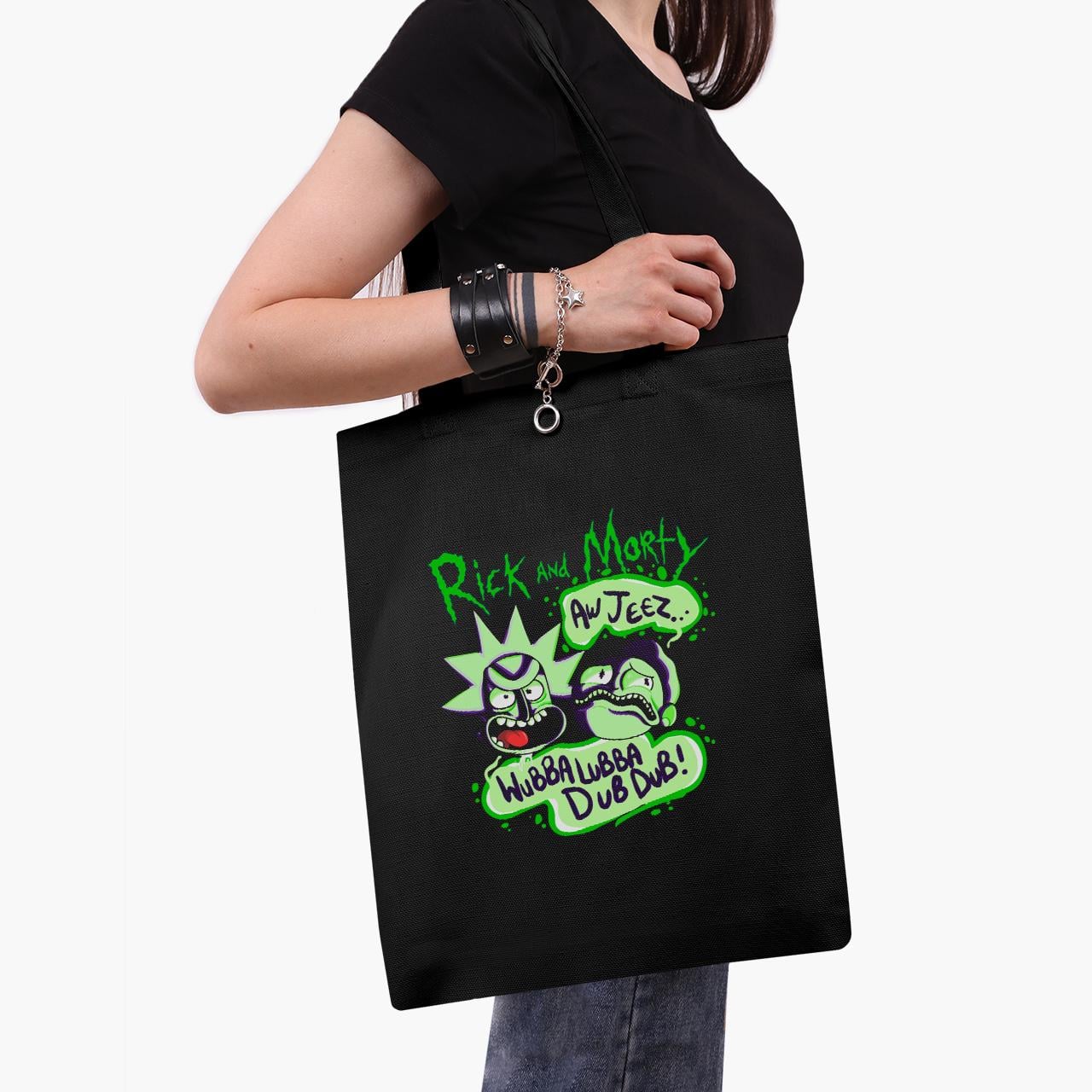 Еко сумка шоппер Rick Sanchez Rick and Morty 41x35 см Чорний (9227-2937-BK)