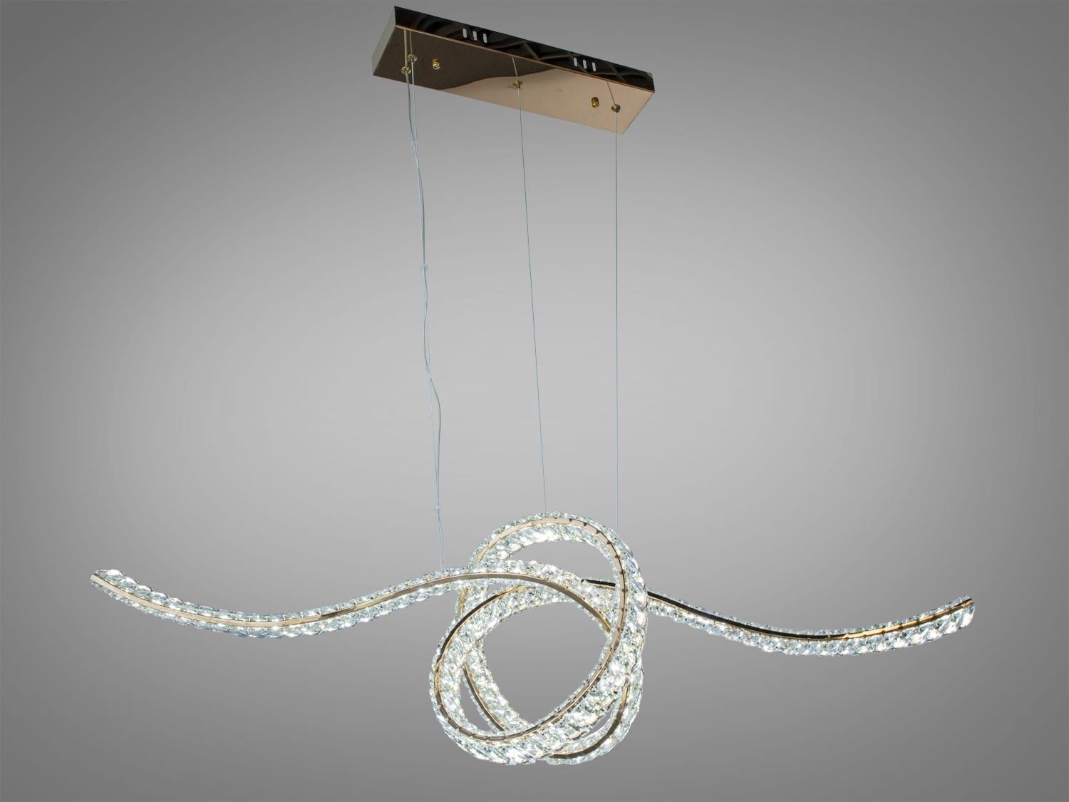 Люстра подвесная LED Diasha 85Вт/пульт Золотистый (D8821/1100x300G)