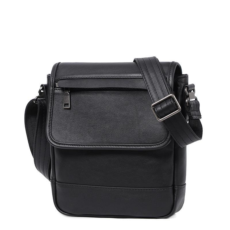Мужская сумка через плечо Royal Bag S-JMD10-7008A из натуральной кожи Черный (5849)