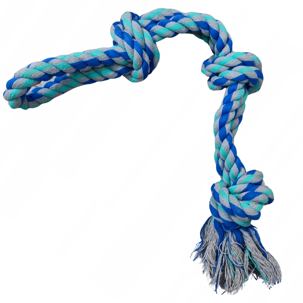 Игрушка для собак Zoofari HT-13582 канатная с петлей и узлами 60 см Blue (3_08483)