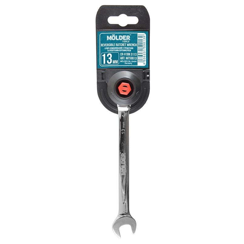 Ключ комбинированный Molder с трещоткой и реверсом CR-V 13 мм (MT59013)