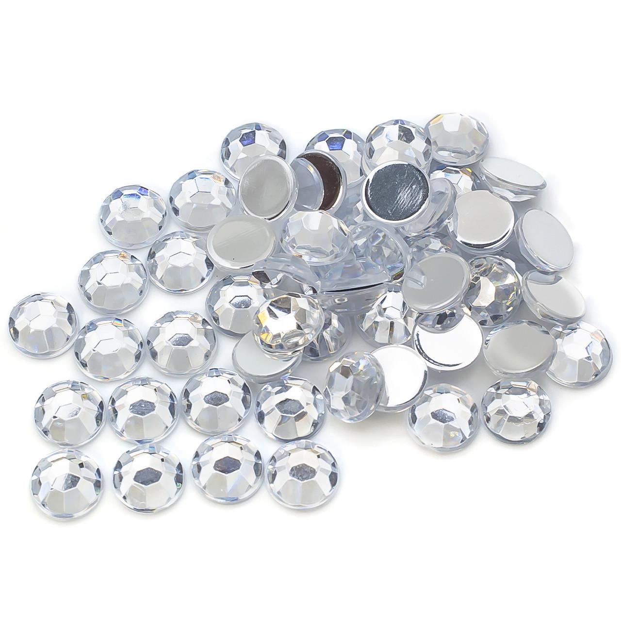 Стрази акрилові холодної фіксації 8 мм 120 шт. 12,7 г Прозорий (СК0008х01)