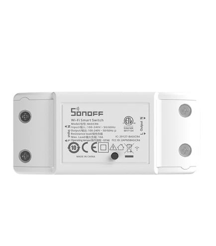 Перемикач-реле одноканальне з нульовою лінією SONOFF Wi-Fi Smart Switch BASICR4 White