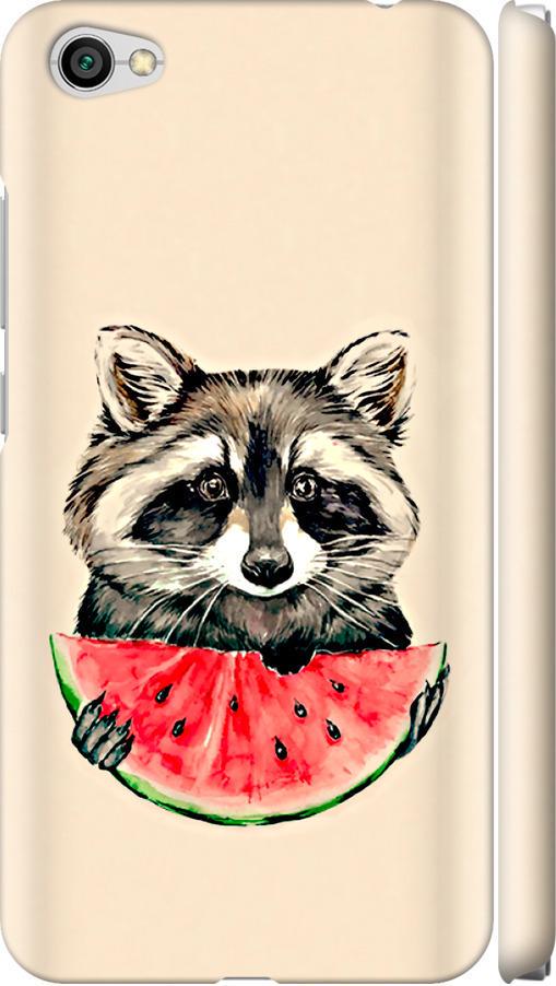Чехол на Xiaomi Redmi Note 5A Енотик с арбузом (4605m-1401-42517)