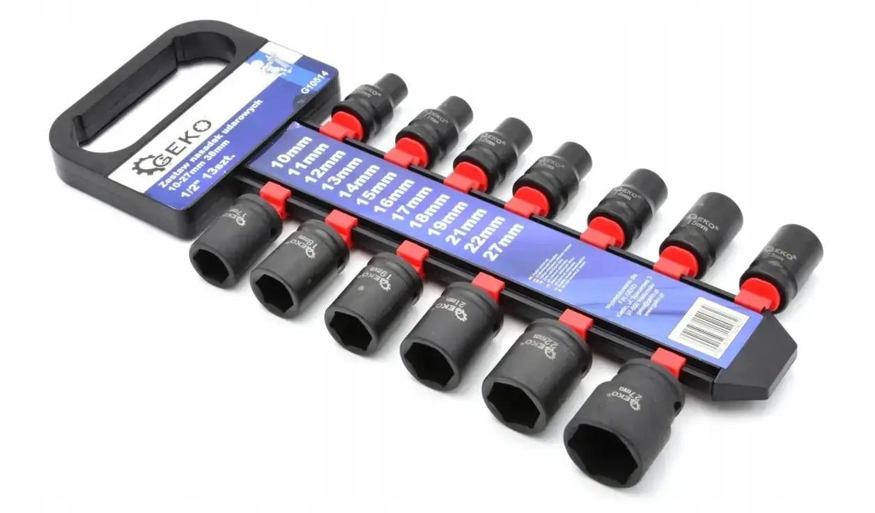 Головки торцеві GEKO G10514 для гайковерта 1/2" 10-27 мм (G10514)