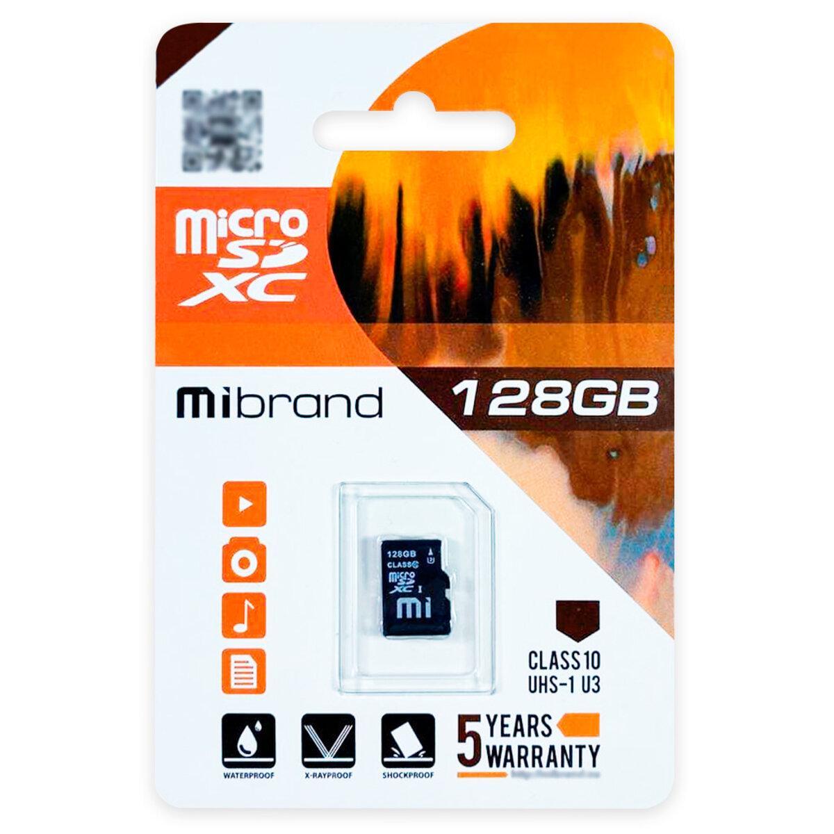 Карта пам'яті microSDXC Mibrand 128 Gb class 10