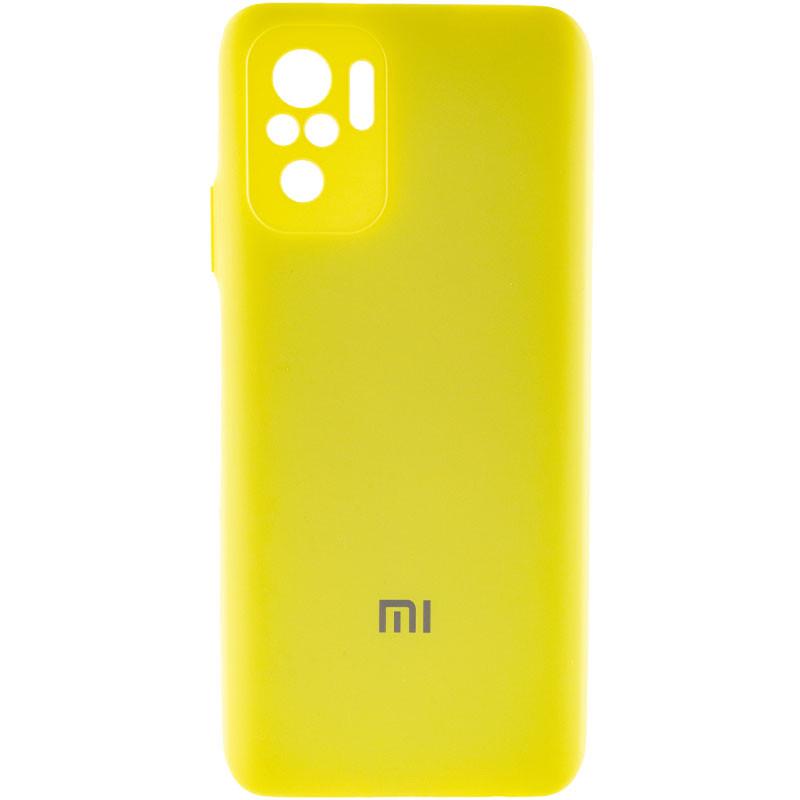Чохол протиударний Silicone Cover Full Camera (AA) для Xiaomi Redmi Note 10 / Note 10s Bright Yellow