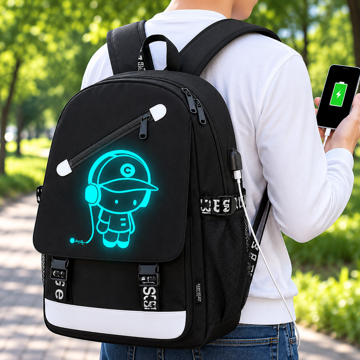 Школьный рюкзак с USB с отделением для ноутбука (3221686910)