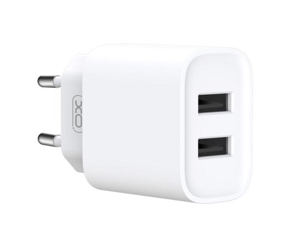 Устройство сетевое зарядное XO CE02C 2USB с кабелем lightning 2,1A 1 м White - фото 4 Устройство сетевое зарядное XO CE02C 2USB с кабелем lightning 2,1A 1 м White - фото 4