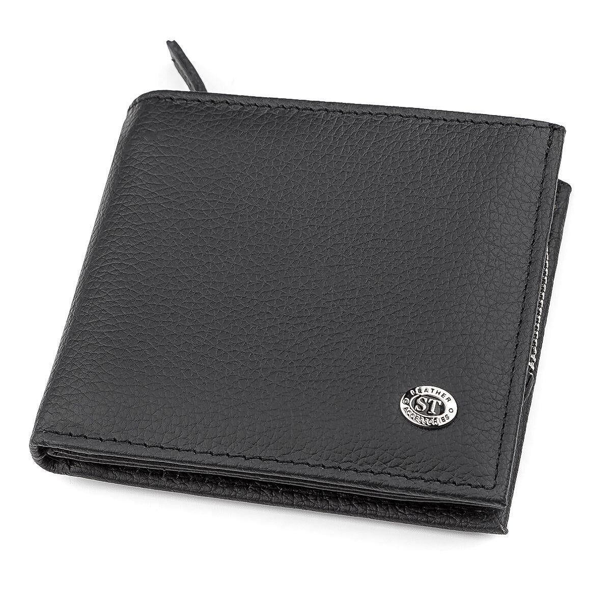 Кошелек мужской ST Leather 18343 из натуральной кожи Черный (168-136-18343)