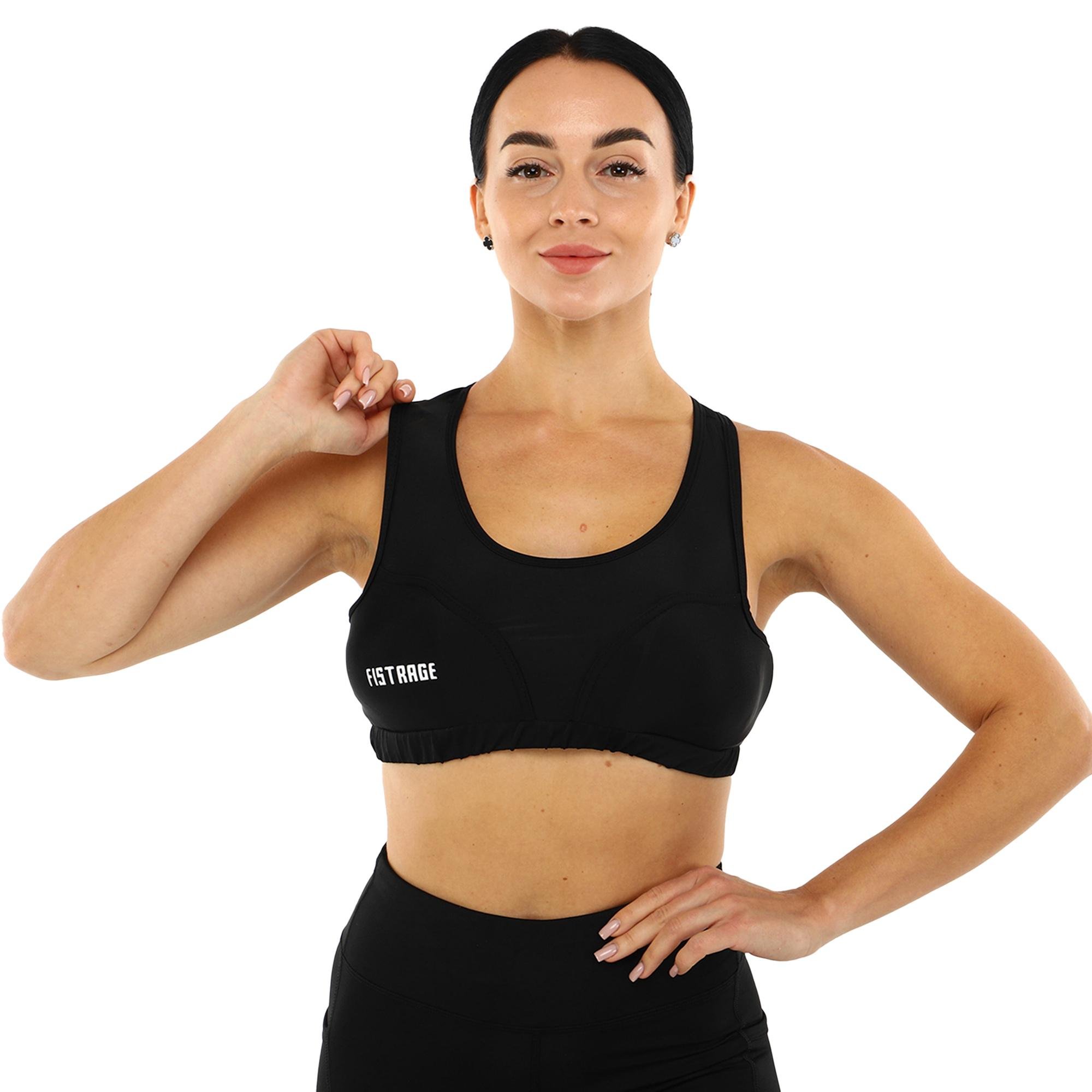 Защита груди женская Velo VL-5568 топ + 2 вставки S Черный (VL-5568_Черный)