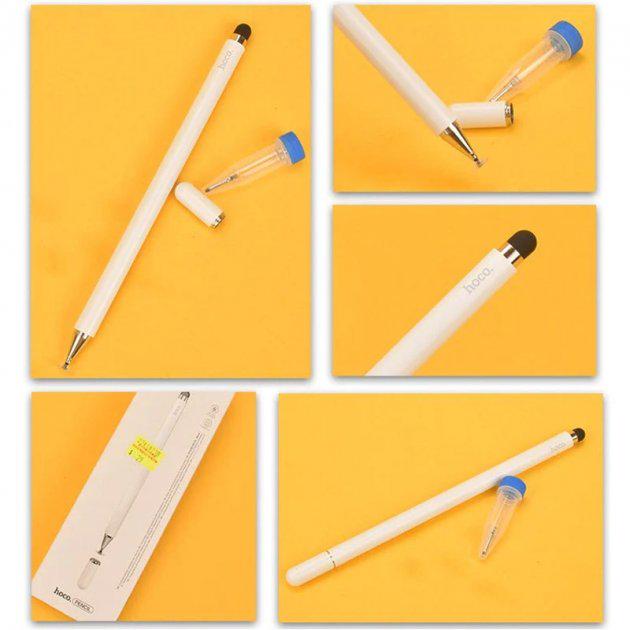 Стилус для емкостных сенсорных экранов Hoco Fluent series universal capacitive pen GM103 White (570352) - фото 6 Стилус для емкостных сенсорных экранов Hoco Fluent series universal capacitive pen GM103 White (570352) - фото 6