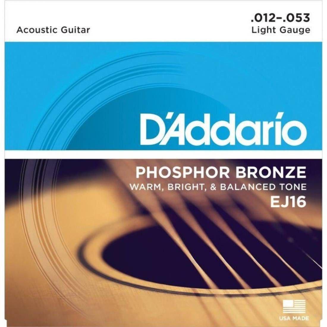 Струни для акустичної гітари D'Addario 0.12-0.53 та 3 медіатори (2249782753)