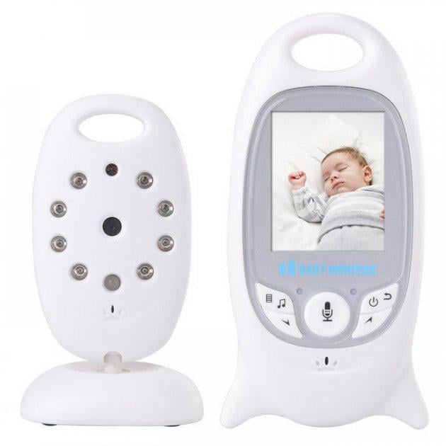 Відеоняня Baby Monitor на акумуляторах з двостороннім зв'язком/мелодіями і термометром (VB601)
