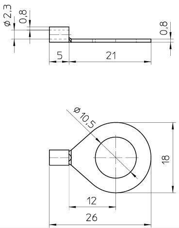 Наконечник кабельный кольцевой Phoenix Contact C-RC 2,5/M10 DIN 1,1 ... 2,5 мм² М10 Серебристый (3240082) - фото 2