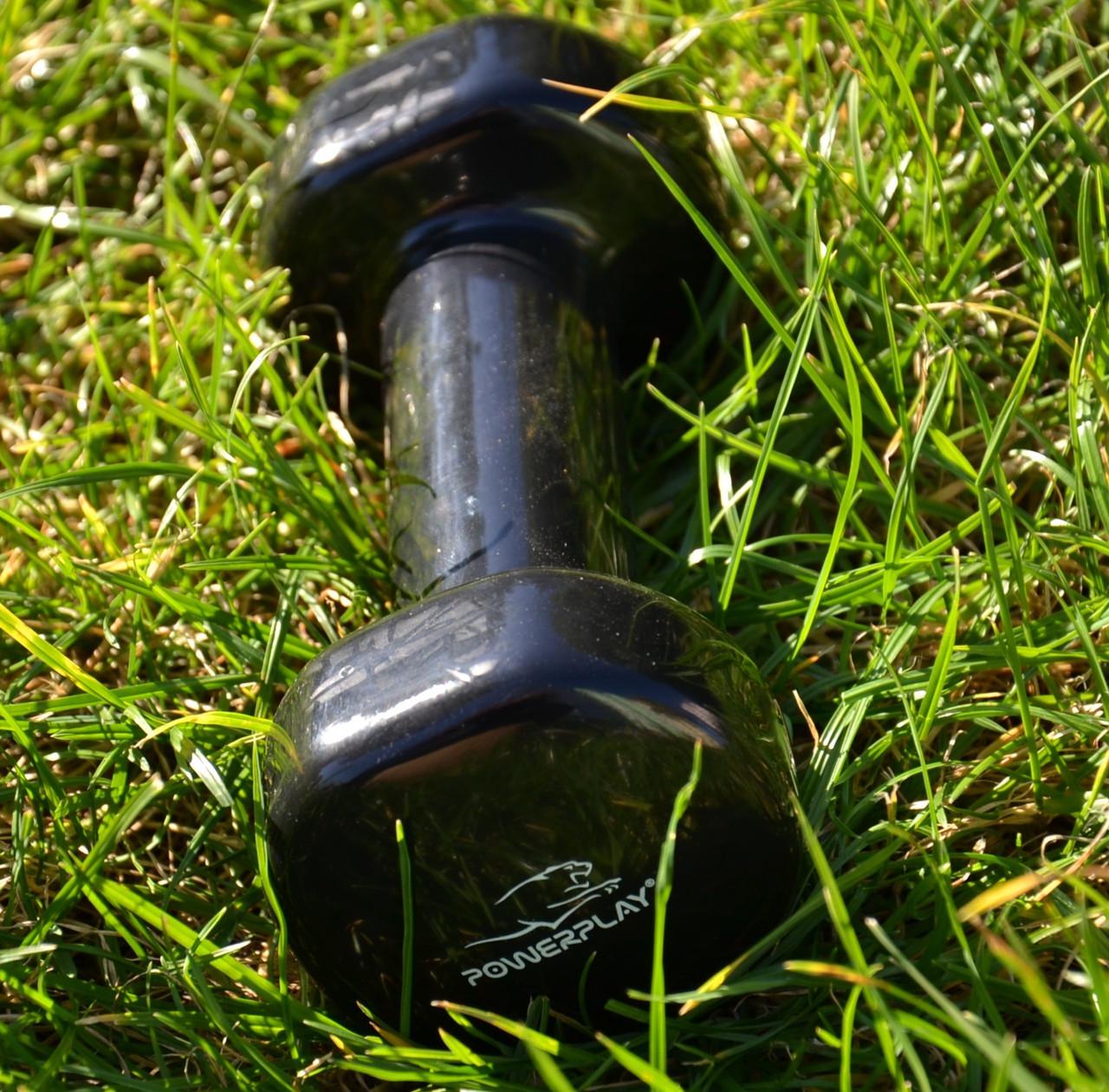 Гантелі вінілові PowerPlay 4121 2x1,5 кг з pезинкою для фітнесу 7,5 кг Чорний (25530552) - фото 9 Гантелі вінілові PowerPlay 4121 2x1,5 кг з pезинкою для фітнесу 7,5 кг Чорний (25530552) - фото 9