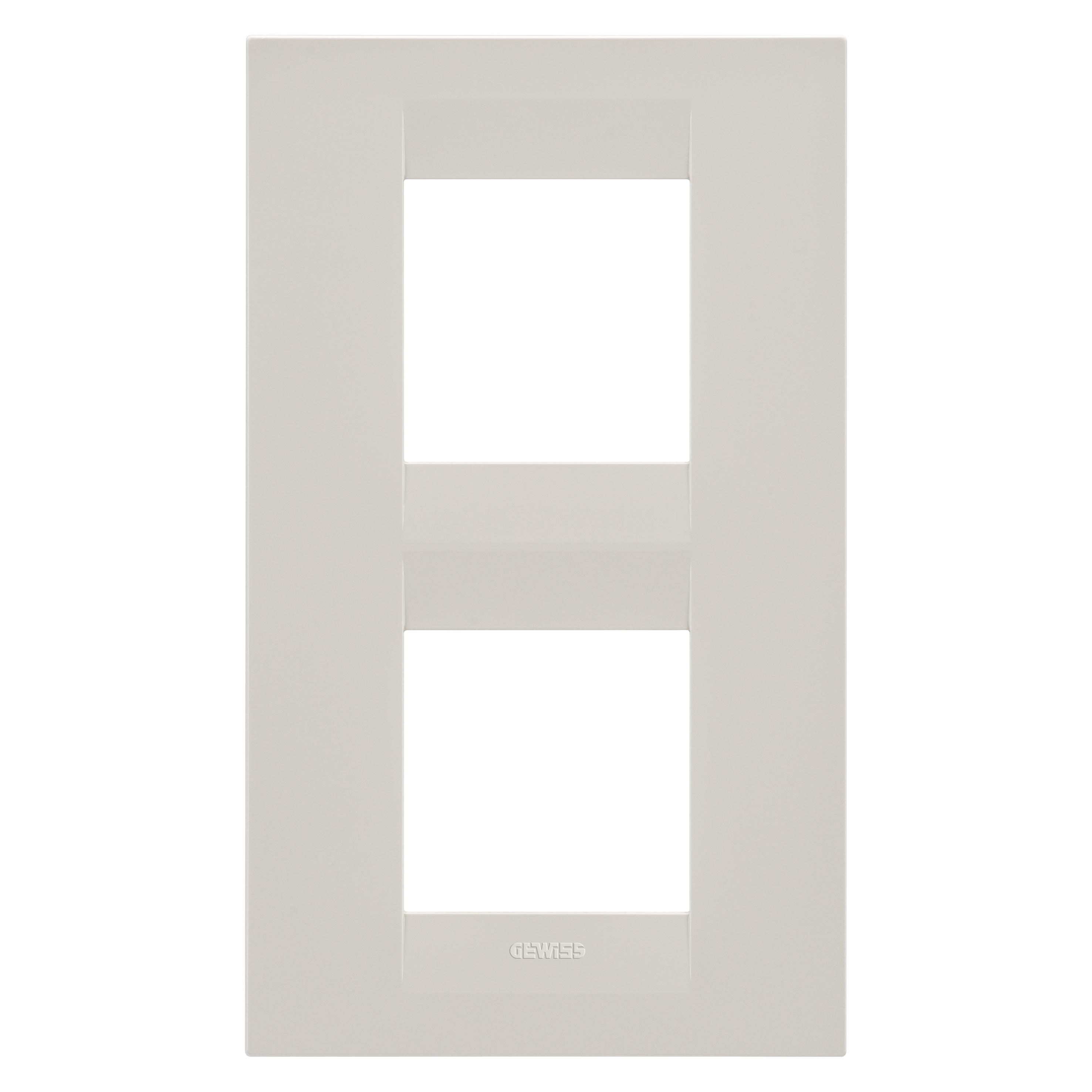 Рамка двухместная Gewiss Chorusmart GEO вертикальная технополимер Слоновая кость (GW16424TI)