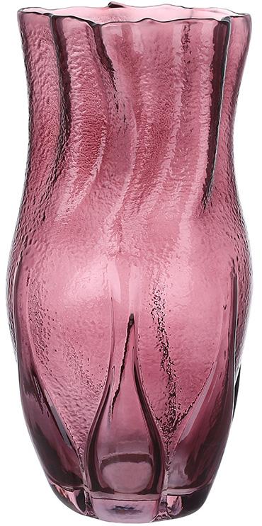 Ваза стеклянная Бутон Розы 29 см пурпурный