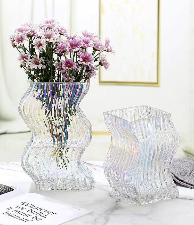 Ваза для квітів 14193 9х14,5х26,5 см Перламутровий (4704997) - фото 2