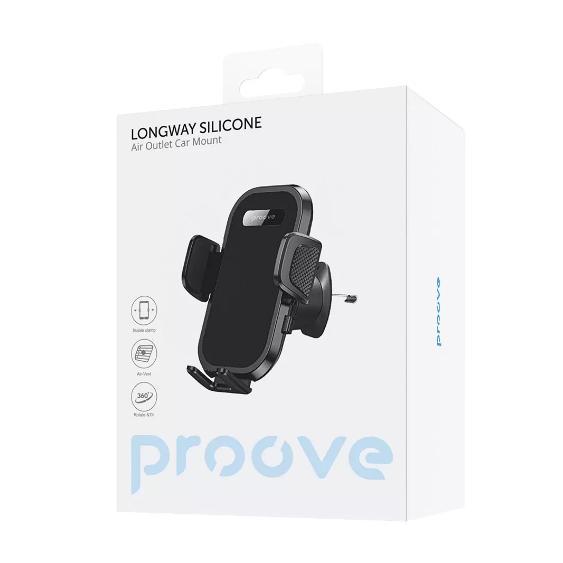 Тримач для телефону Proove Longway Silicone Air Outlet Car Mount на дефлектор Чорний (CHLW00000001) - фото 2