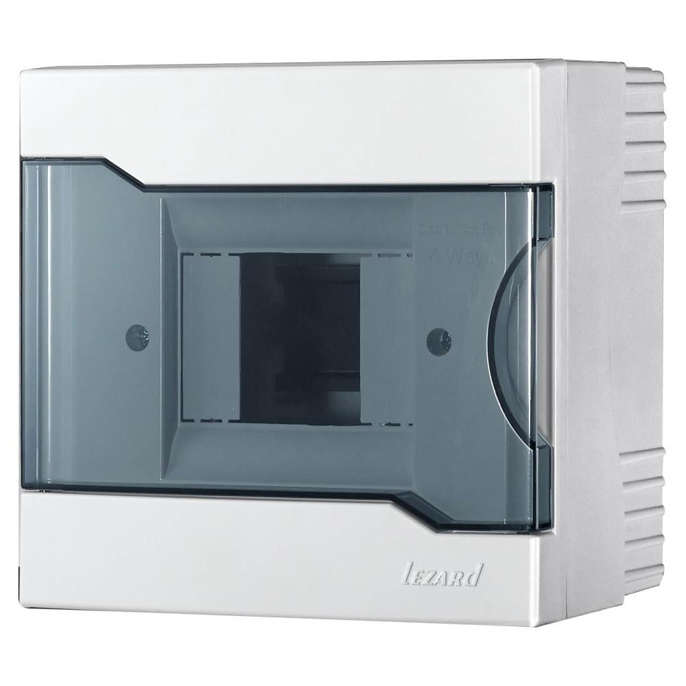 Щиток навесной Lezard пластиковый на 4 модуля Белый (23811951)