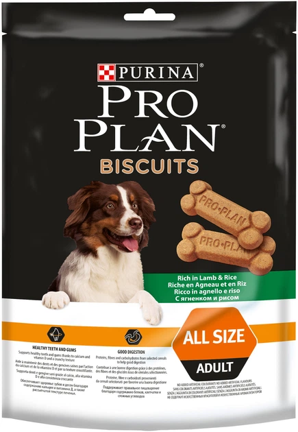 Ласощі печиво для собак Pro Plan Biscuits з ягням та рисом 400 г (51986)