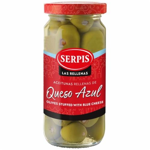 Оливки зеленые Serpis Queso Azul с сыром 235 г (37724497)