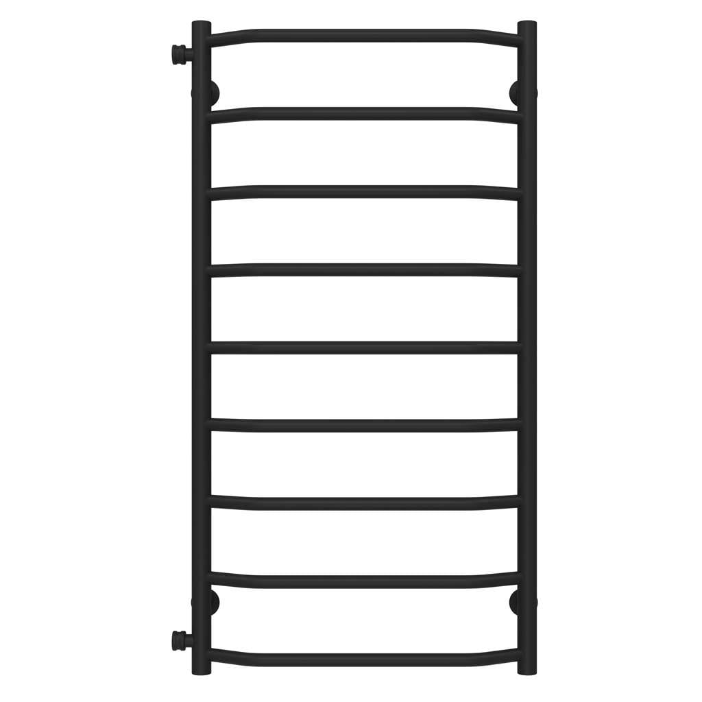 Полотенцесушитель водяной Deffi Трапеция П9 боковое левое подключение нержавеющая сталь 500х1000 мм Черный (C.TR.100.50.9.B.B)