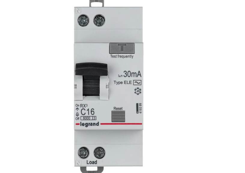 Дифференциальный выключатель LeGrand RX3 1P+N 16A 30мА C тип AC (34109467)