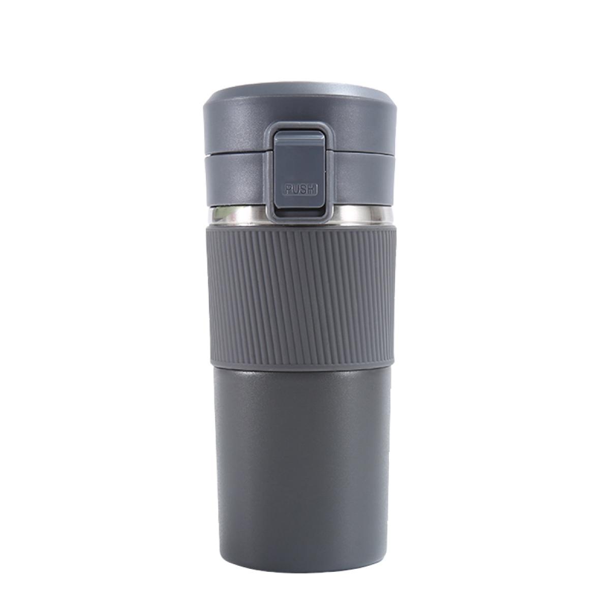 Термокружка с крышкой flip top на защелке 400 мл Серый (HP152G)
