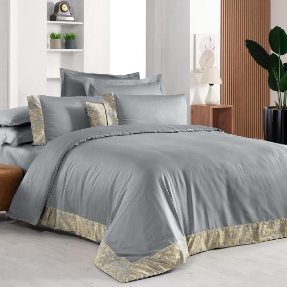 Комплект постельного белья Sarev Voronej gri сатин делюкс евро (2000022282321)