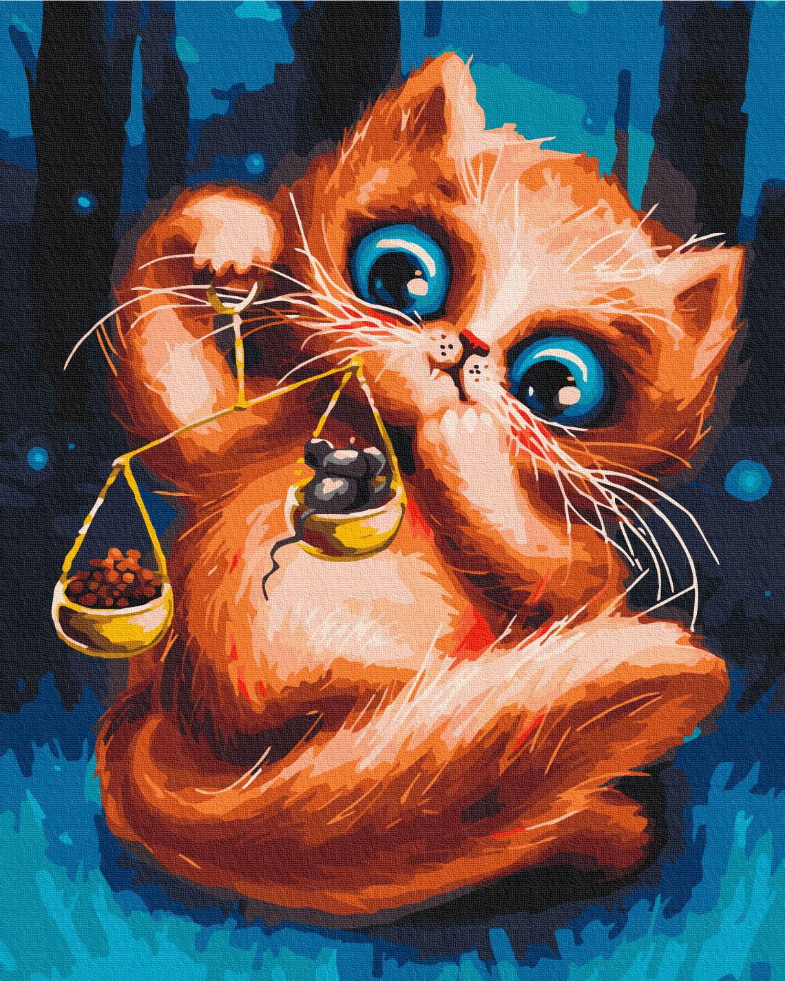 Картина за номерами Brushme Котик Терези 40x50 см (BS54251)