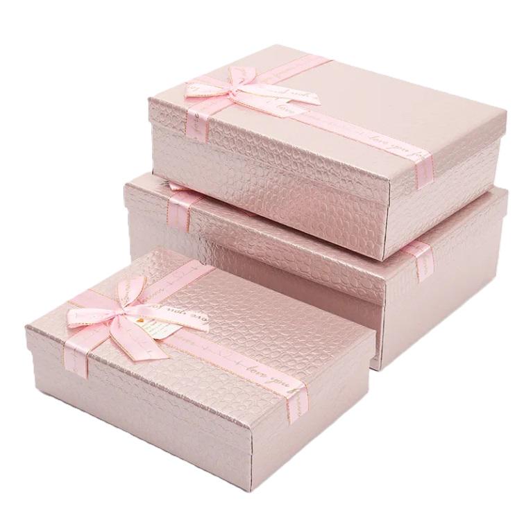 Набор подарочных коробок Stenson R33269P Beautiful 23х16х10/21х14х8/19х12х7 см 3 шт. Pink (606736)