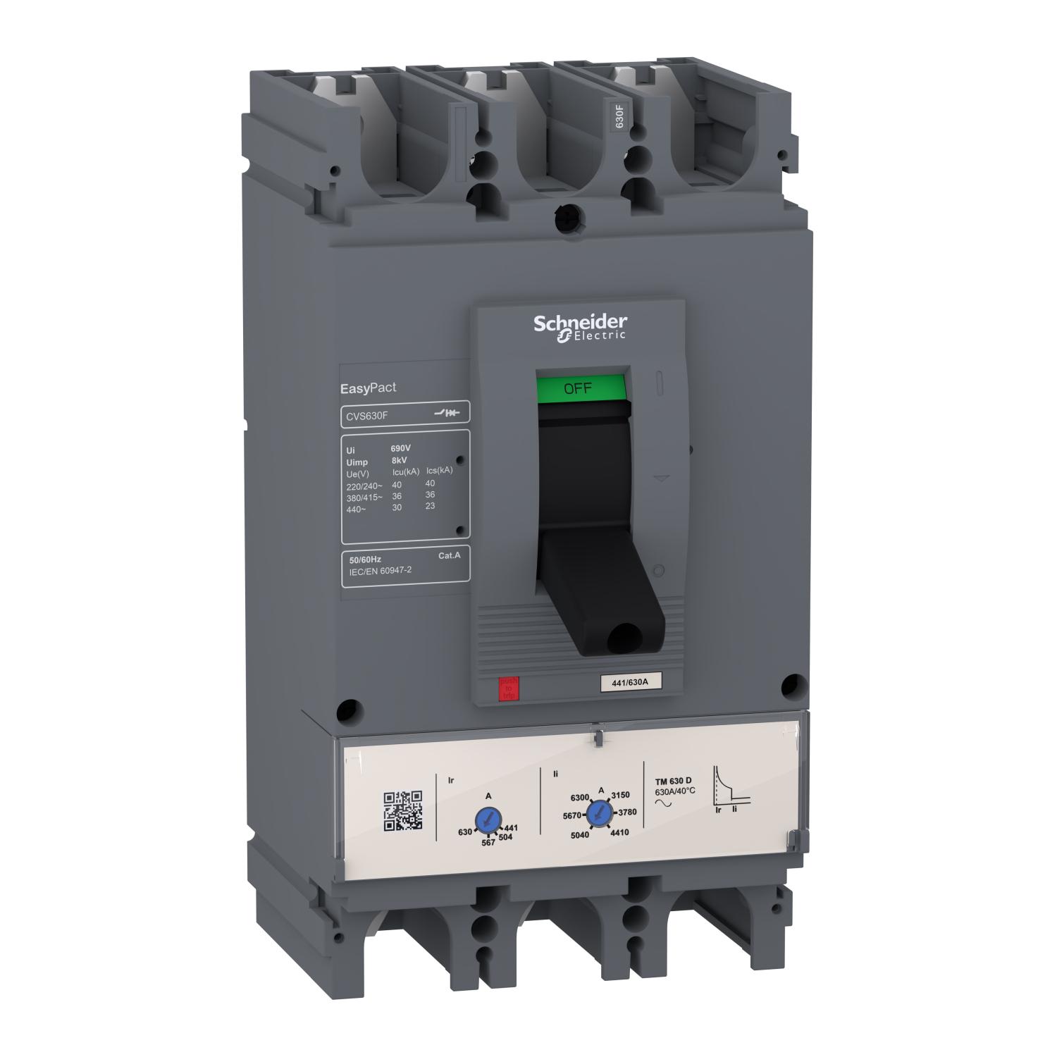 Автоматический выключатель Schneider Electric EASYPACT CVS400F TM320D 3P 320А 36кА с расцепителем TM-D (LV540305)
