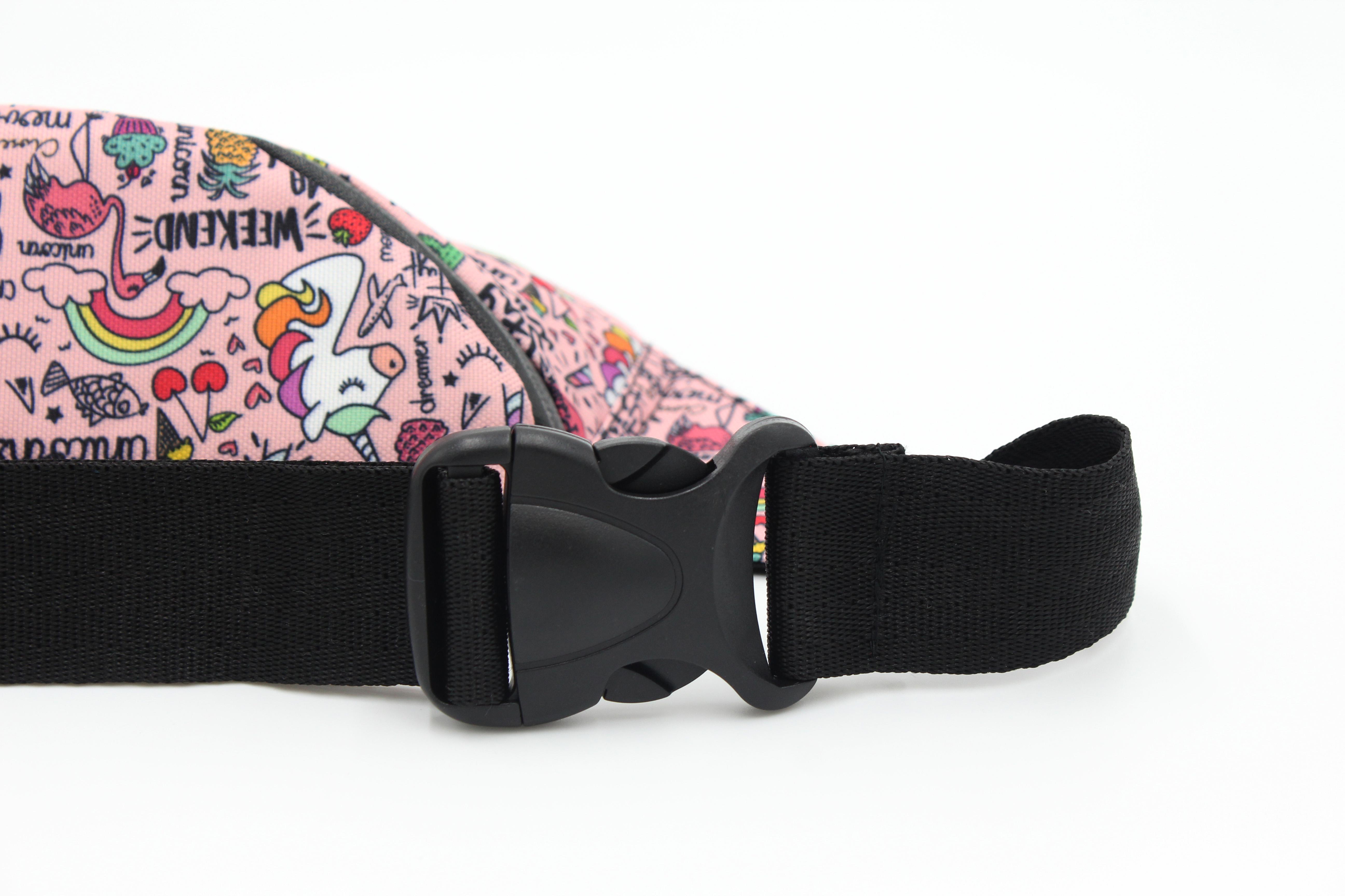 Сумка бананка для дівчинки Єдинорожки фламінго (BT-0238) - фото 7 Сумка бананка для дівчинки Єдинорожки фламінго (BT-0238) - фото 7