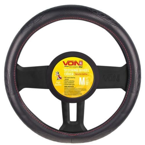 Чехол для руля VLOD-L941 BK RD M БО один шов кожа Черный (2278457112)