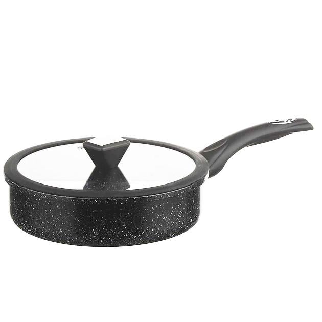 Сковорода Styleberg глибока мармурова з кришкою 28 см