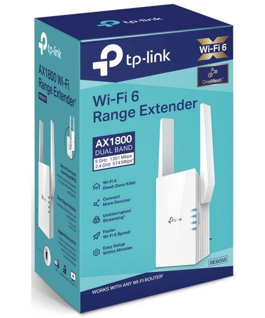 Ретранслятор Wi-Fi-сигналу RE605X AX1800 TP-Link двохдіапазонний Білий (570991) - фото 4