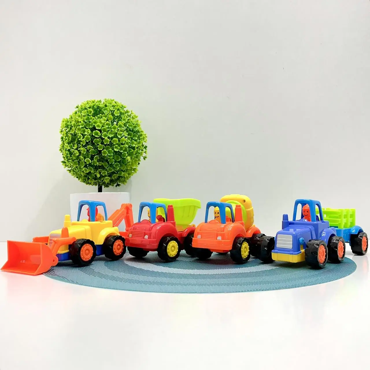 Набір інерційних машинок спецтехніка 345-2A 4 машинки та причіп з рухомими елементами (2826973623) - фото 2 Набір інерційних машинок спецтехніка 345-2A 4 машинки та причіп з рухомими елементами (2826973623) - фото 2