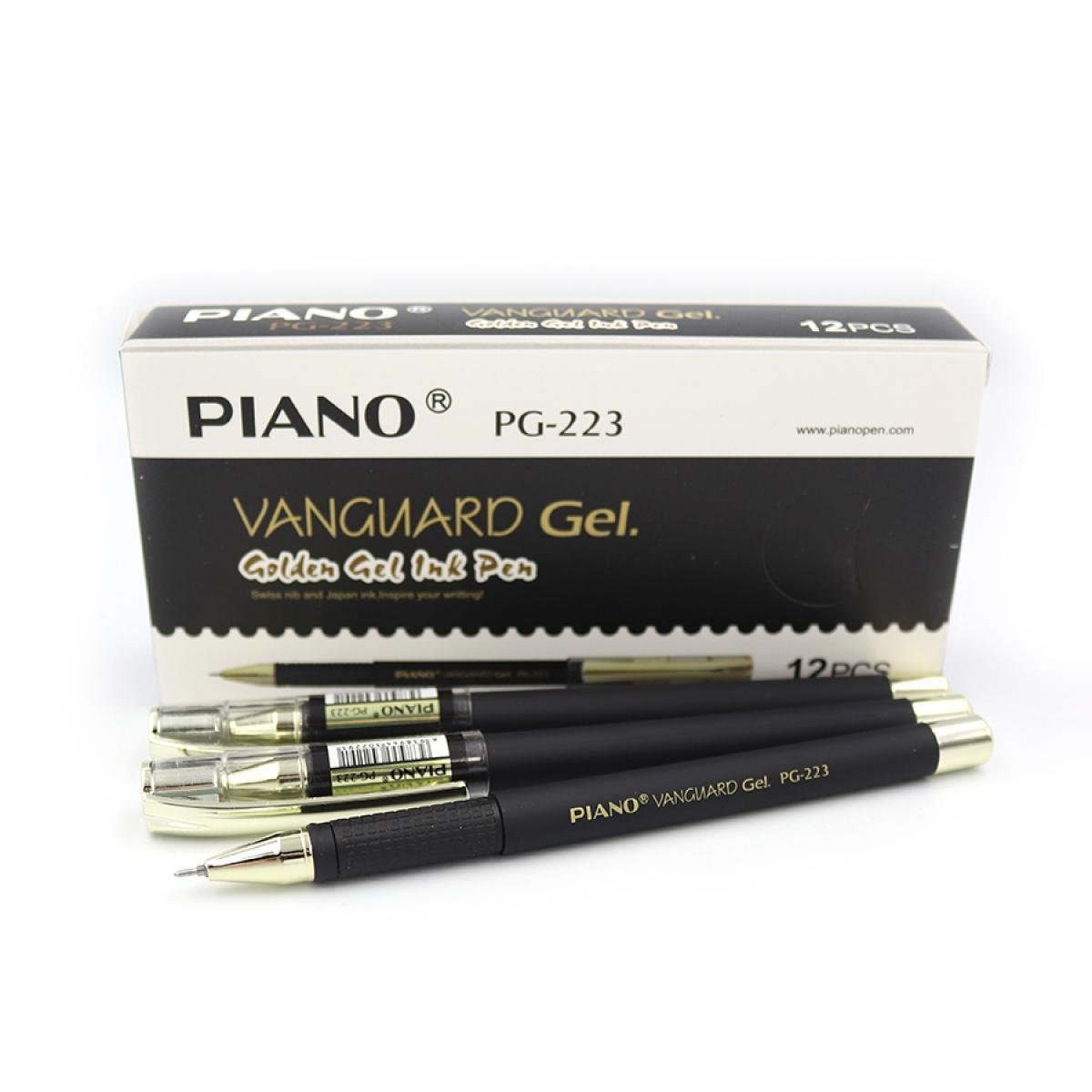 Ручка гелева Piano Vanguard 0,5 мм 12 шт. Чорний (MTT-182672)
