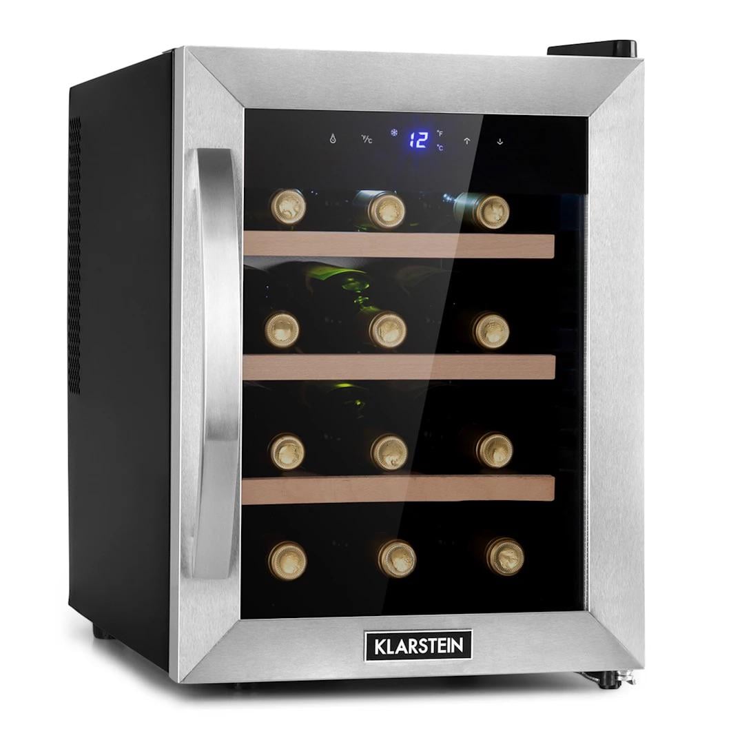 Холодильник для вина Klarstein Reserva 12 Uno з нержавіючої сталі 12 пляшок 31 л