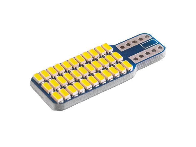 Автомобильная лампа светодиодная LEDUA T10-3014-33 SMD обманка 12V Белый (2446)
