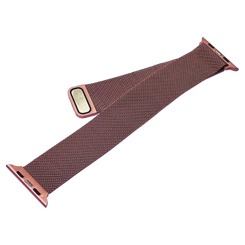 Ремінець магнітний для Apple Watch Міланська петля 44/42 мм Рожеве золото (KG-6055)