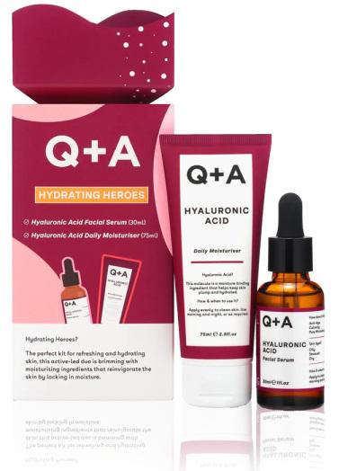 Подарунковий набір для зволоження шкіри Q+A Hydrating Heroes Gift Set 30 мл/75 мл