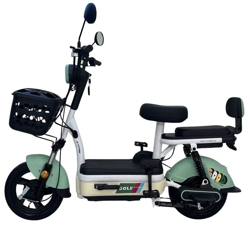 Электроскутер E-Titan Golf 14" 20 Ah до 55-80 км White/Green